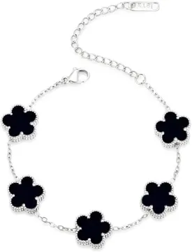 18K Gold-Plated Four Leaf Clover Bracelet for Women,Adjustable lucky Bracelet Set Jewelry Gift-Hypoallergenic Charm for Birthdays, Wellness & Daily Wear