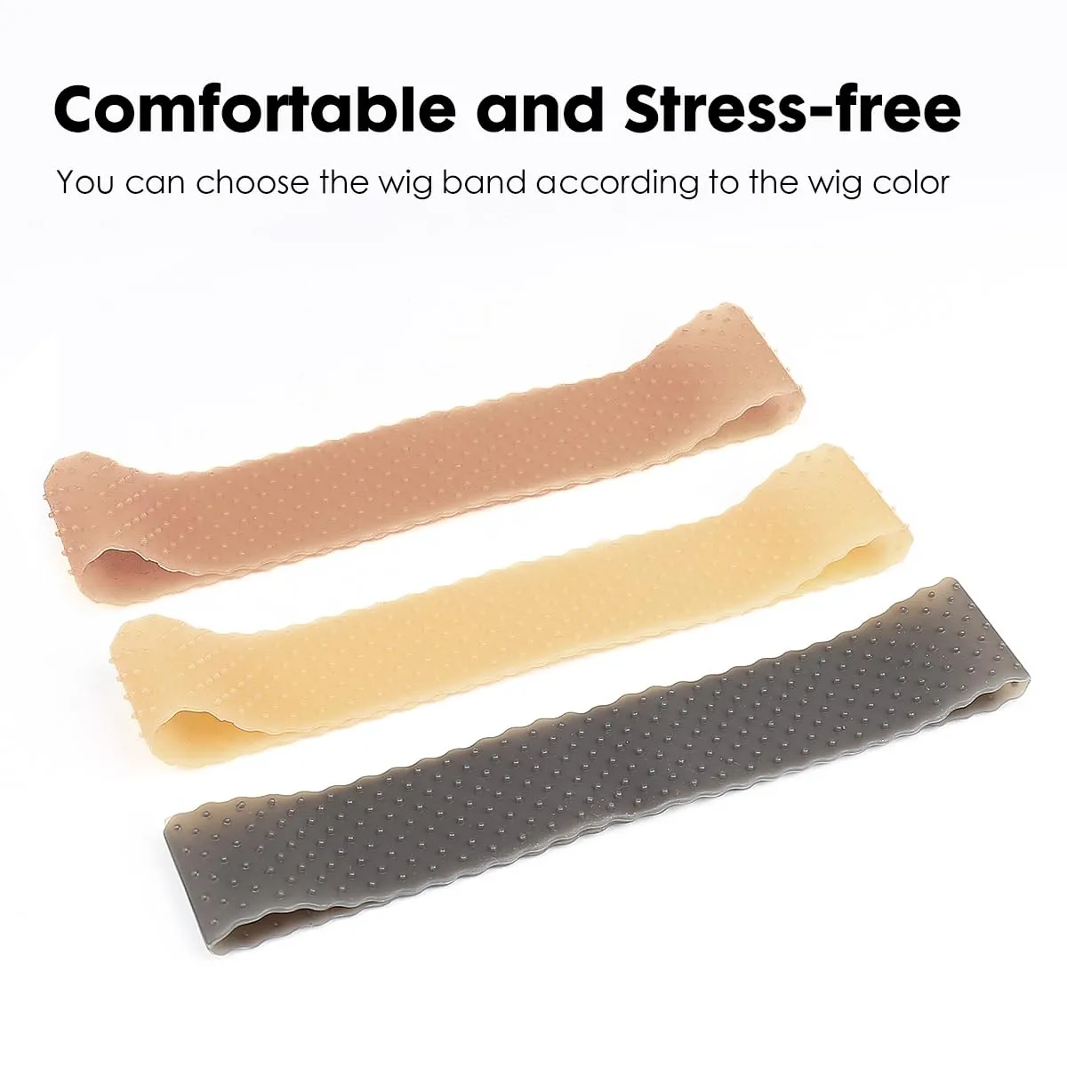 2 Pcs Wig Grip Cap for Glueless Wig,Silicone Wig Caps for Women Lace Front,Non Slip Wig Gripper Headband (Black)