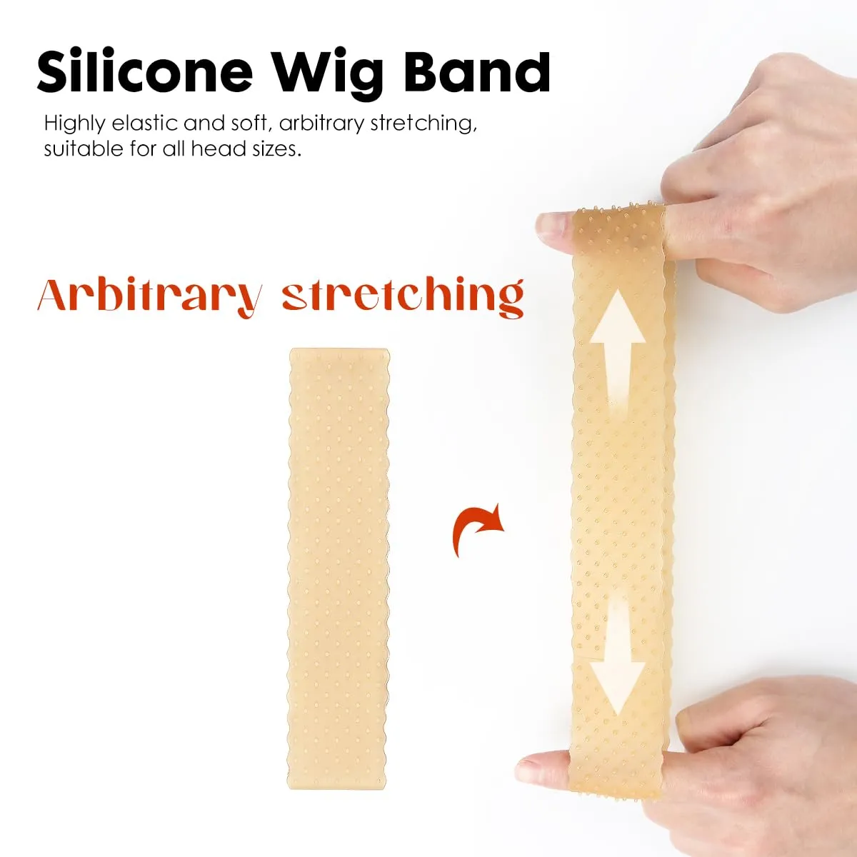 2 Pcs Wig Grip Cap for Glueless Wig,Silicone Wig Caps for Women Lace Front,Non Slip Wig Gripper Headband (Black)