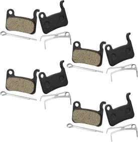 4 Pairs Bike Brake Pads, Resin Semi-Metal Bicycle Disc Brake Pads Replacement Compatible with Shimano Deore XT XTR LX SLX Hone Alfine Saint Disc Brakes