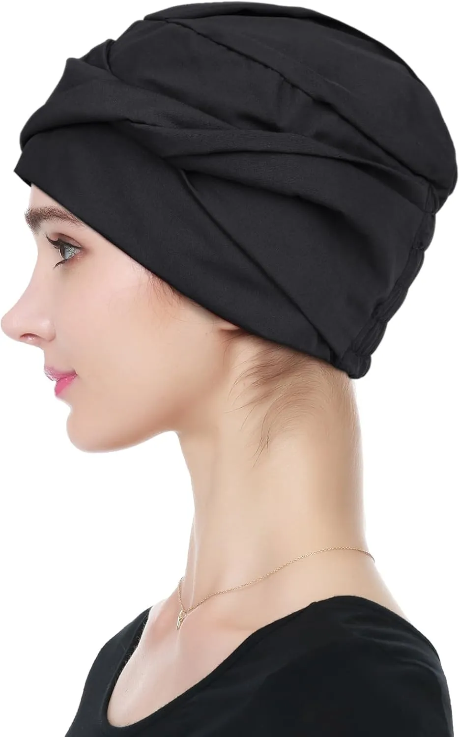 Alnorm 100% Cotton Fashion Headwear Chemo Caps with Stretchy Band for Hair Loss Women