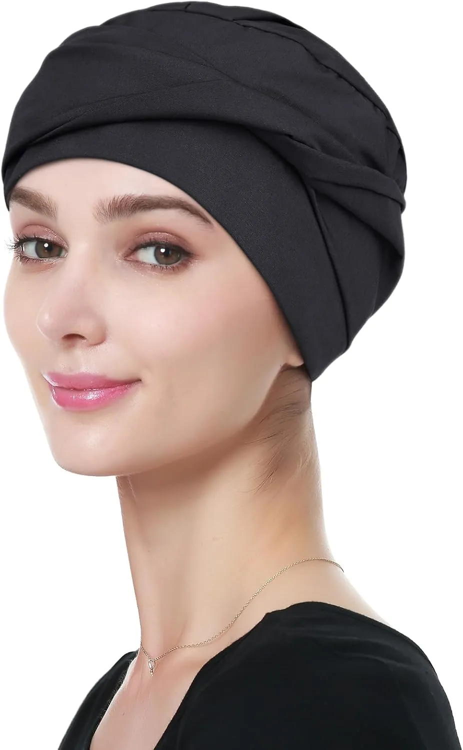 Alnorm 100% Cotton Fashion Headwear Chemo Caps with Stretchy Band for Hair Loss Women