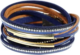 Artilady Leather Wrap Bracelets for Women - Pearl Bracelets Handmade Clasp Bangle Bracelet with Beads Jewelry Gift for Women and Mother