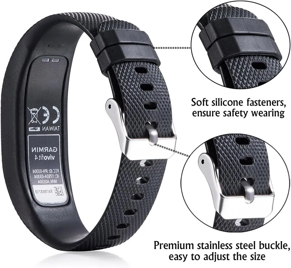 Band for Garmin Vivofit 4, Soft Silicone Replacement Watch Band Strap for Garmin Vivofit 4 Activity Tracker