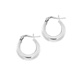 Classic 925 Sterling Silver Women's Hoop Huggie Earrings 2.5cm
