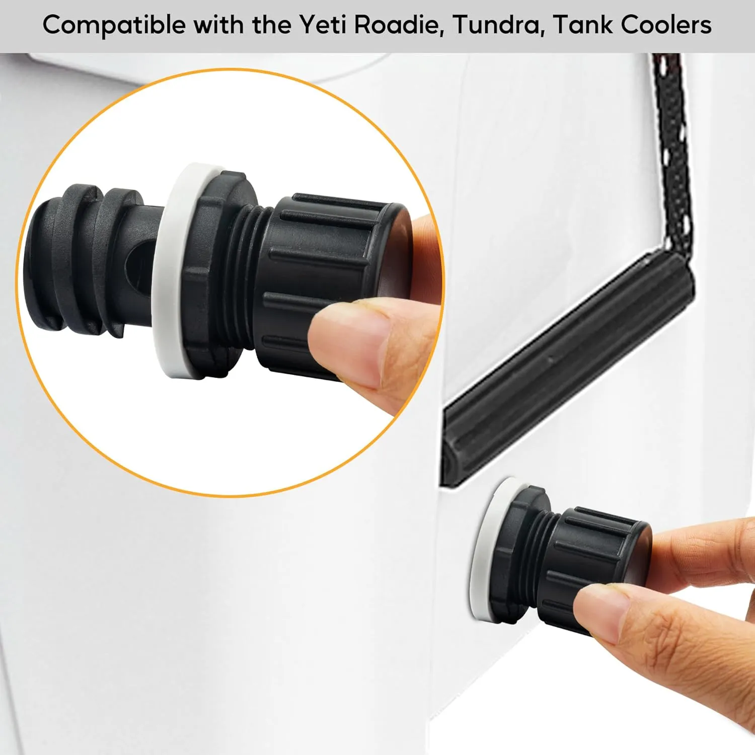 Cooler Drain Plug Hose Connection, Cooler Plug Replacement Compatible with Yeti Roadie, Tundra, and Tank Coolers