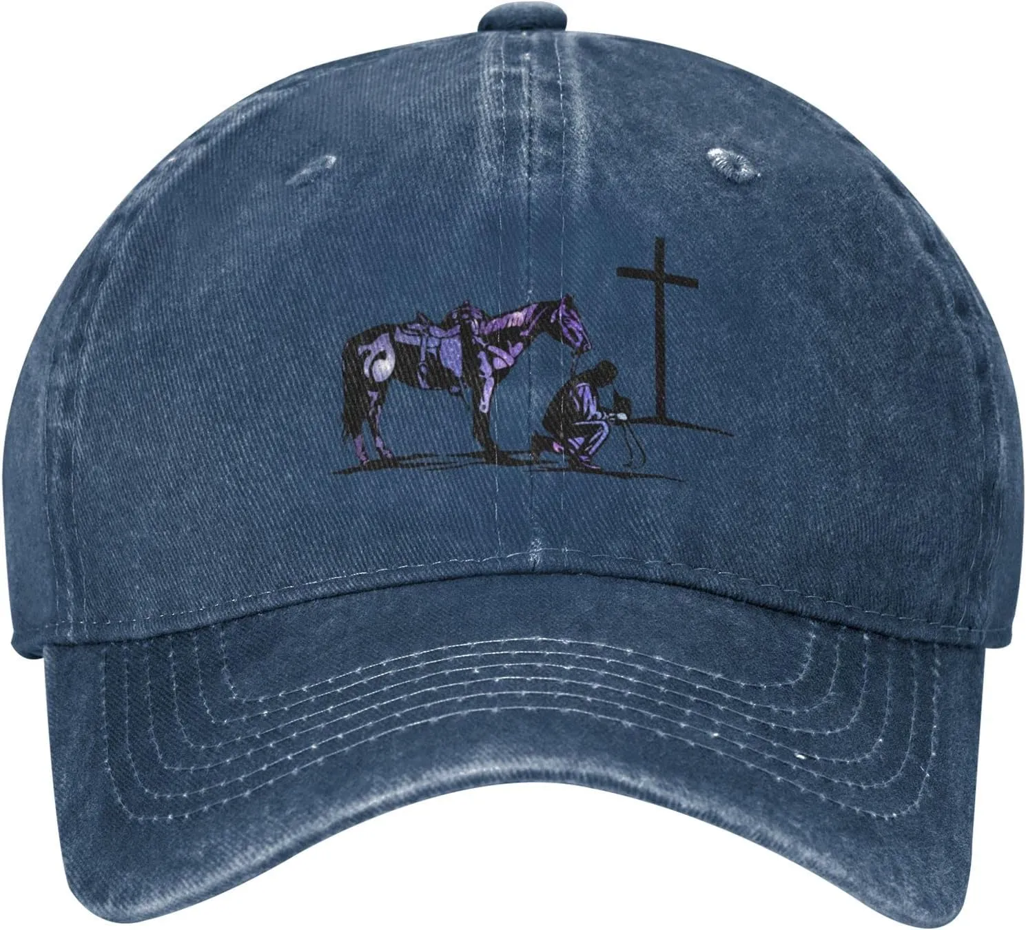 Cowboy Horse Prayer Unisex Adult Baseball Hat Sports Outdoor Cowboy Cap for Men and Women Snapback