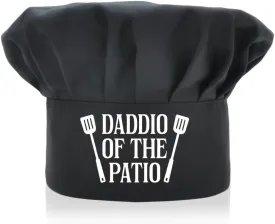 Daddio of The Patio Funny Chef Hat, Universal Adjustable for Adults, Funny BBQ Cooking Chef Hat for Men, Christmas Father's Day Birthday Gift for Husband Dad Grandpa Brother Nephew