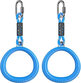 Dolibest 2 Pack of Ninja Gymnastic Rings,Monkey Ring Outdoor Backyard Ninja Accessories Set,Swing Bar Rings Obstacle Course for Training Equipment for Kids,1000LB Capacity