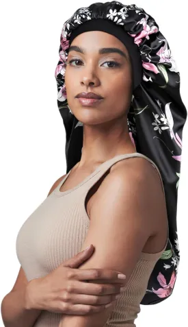 Double-Layer Satin Sleep Cap for Long Hair, Braids, Dreadlocks, Curly Hair