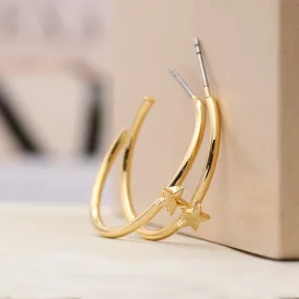 Gold Coloured Hoop Earrings