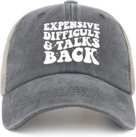Hat for Womens Fashion Denim Hat Mens AllBlack Ball Cap Fashionable Unique Gifts for Nanny