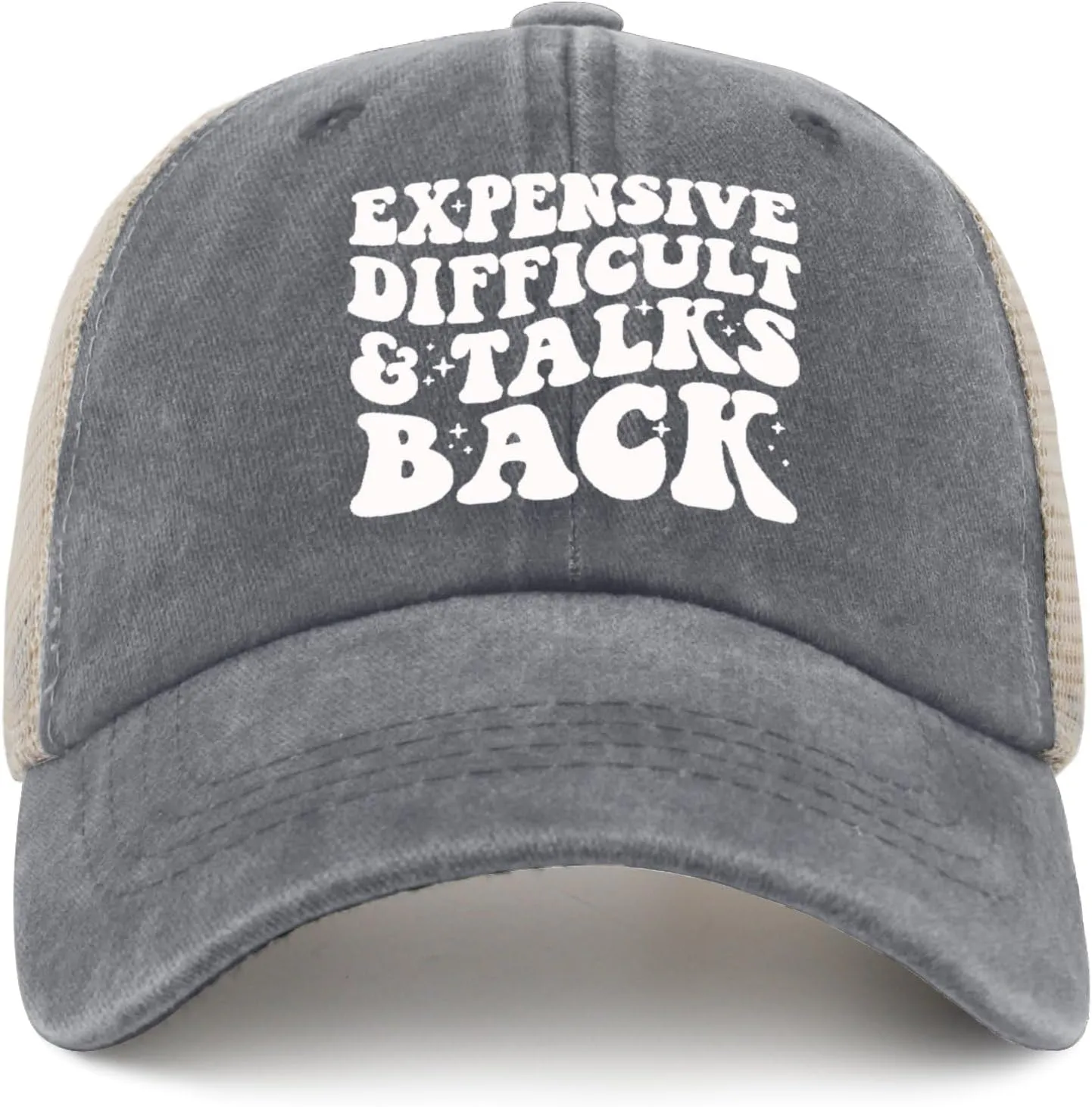 Hat for Womens Fashion Denim Hat Mens AllBlack Ball Cap Fashionable Unique Gifts for Nanny