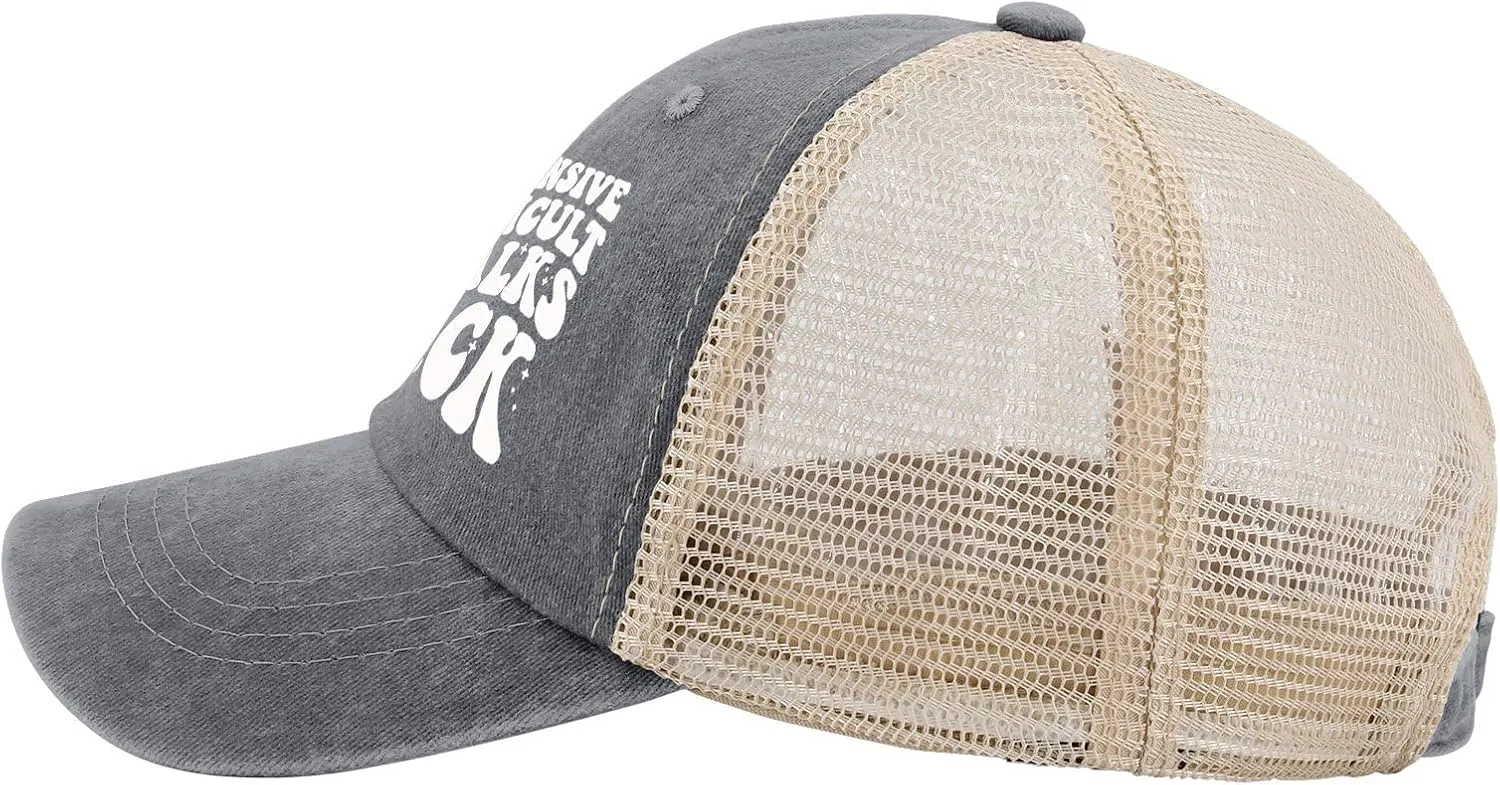 Hat for Womens Fashion Denim Hat Mens AllBlack Ball Cap Fashionable Unique Gifts for Nanny
