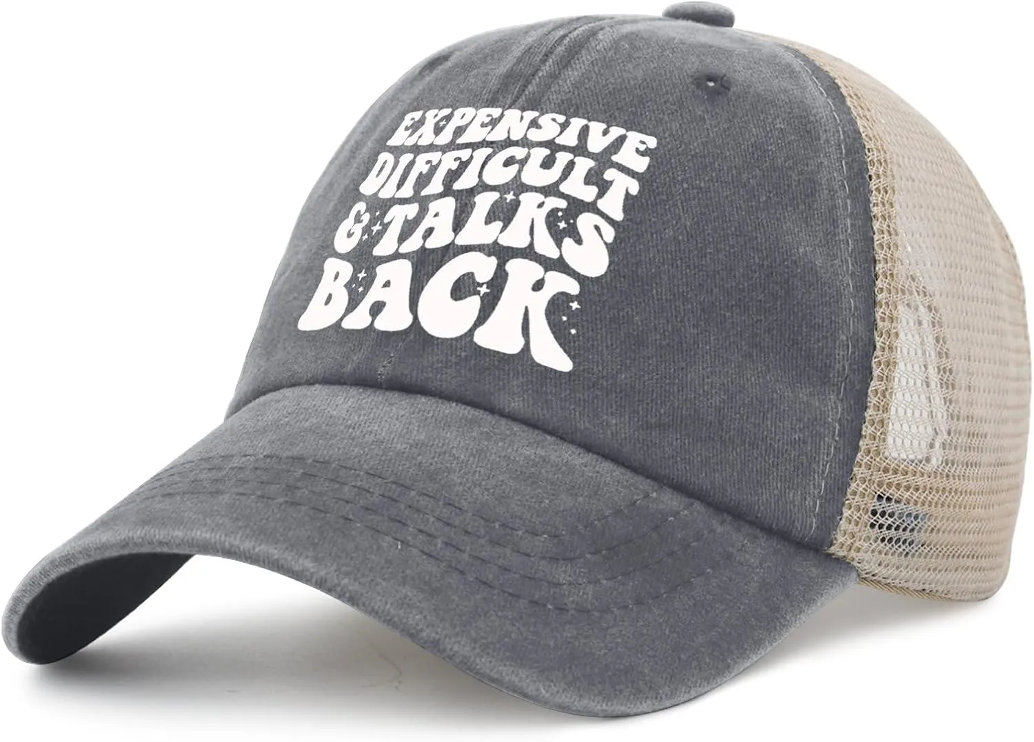 Hat for Womens Fashion Denim Hat Mens AllBlack Ball Cap Fashionable Unique Gifts for Nanny