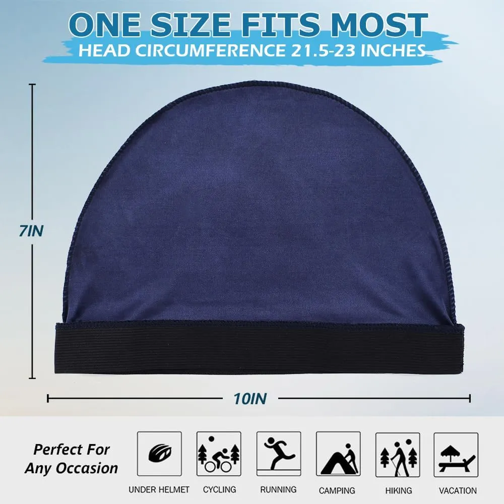 Headshion 4 Pack Wave Cap for Men 360 Waves, Silky Stocking Cap Compression Over Durag