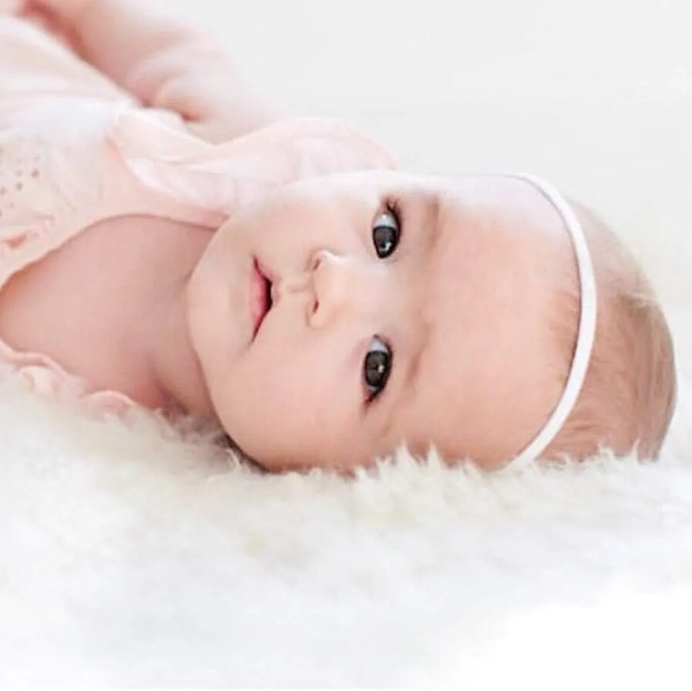 inSowni 50 Pack Super Soft Stretchy DIY Solid Nylon Headbands Baby Hair Bands One Size Fits All