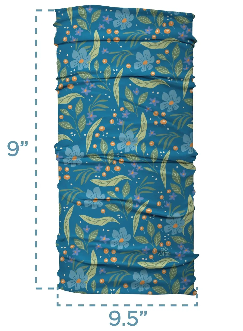 Karma Bird Headband for Women - Wide - Fabric Headband and Stretchy Hair Scarf, Bird Blue