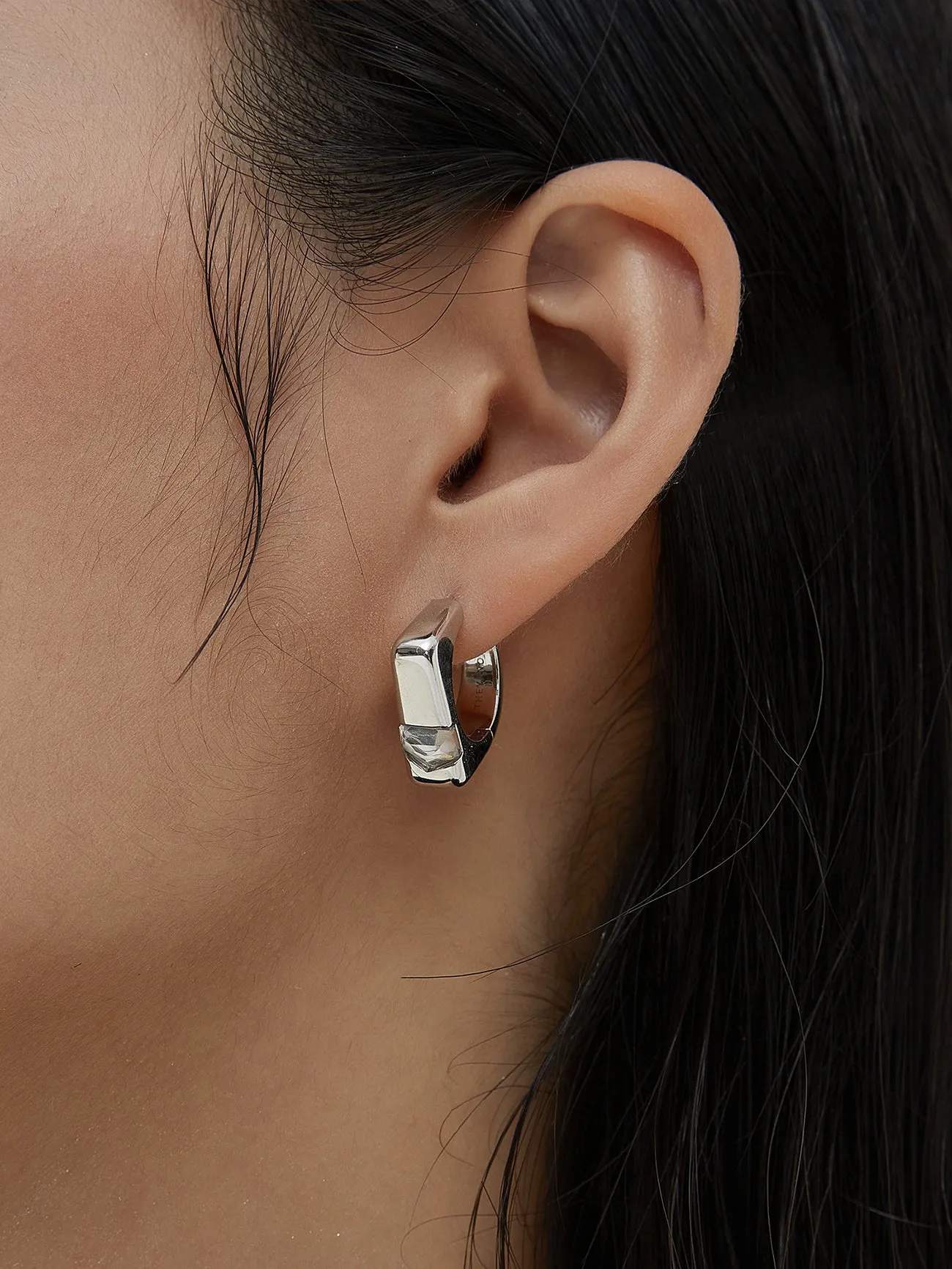 Landscape Signet Hoop Earrings