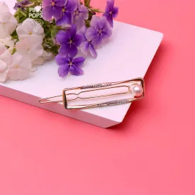 Pearl Golden Frame Hair Clip
