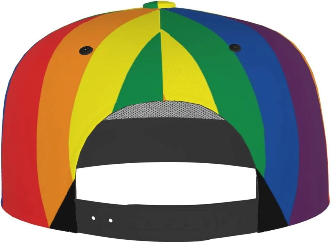 Rainbow LGBT Gay Pride Baseball Cap Cute LGBT Hats Adjustable Trucker Hat Funny LGBT Print Hats for Men and Women