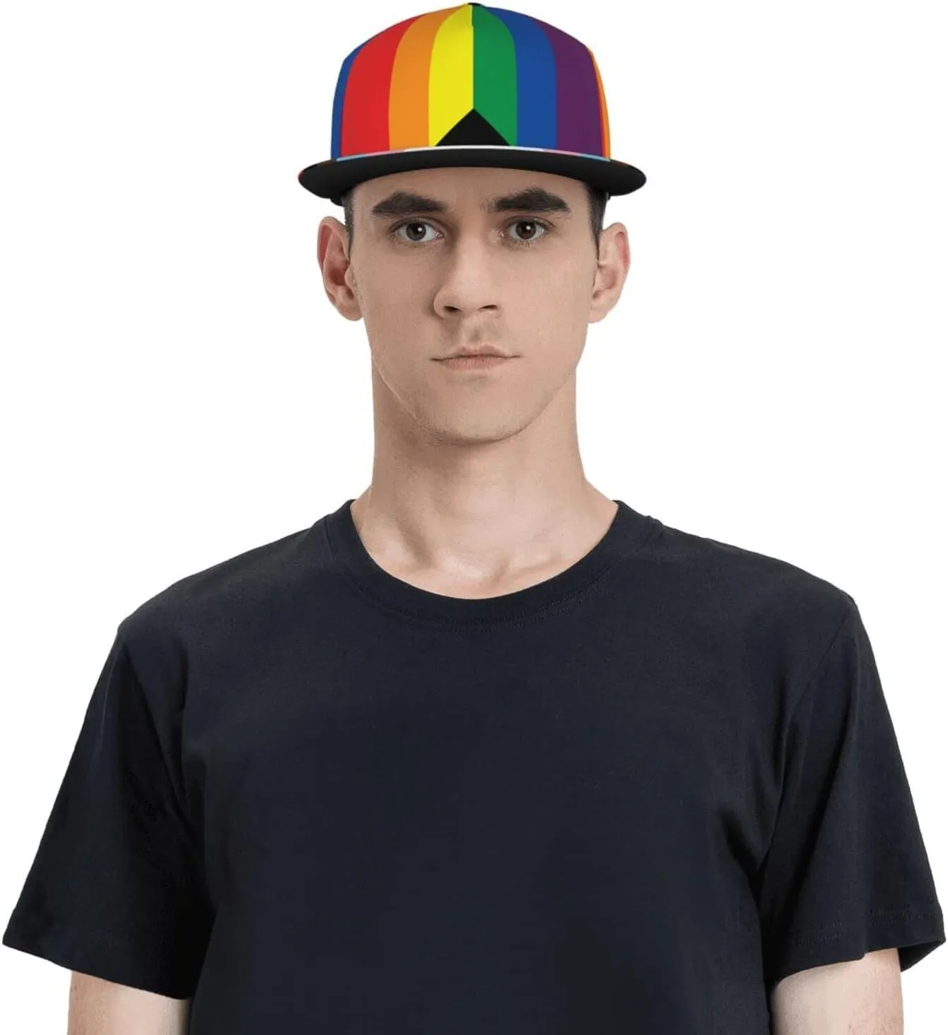 Rainbow LGBT Gay Pride Baseball Cap Cute LGBT Hats Adjustable Trucker Hat Funny LGBT Print Hats for Men and Women