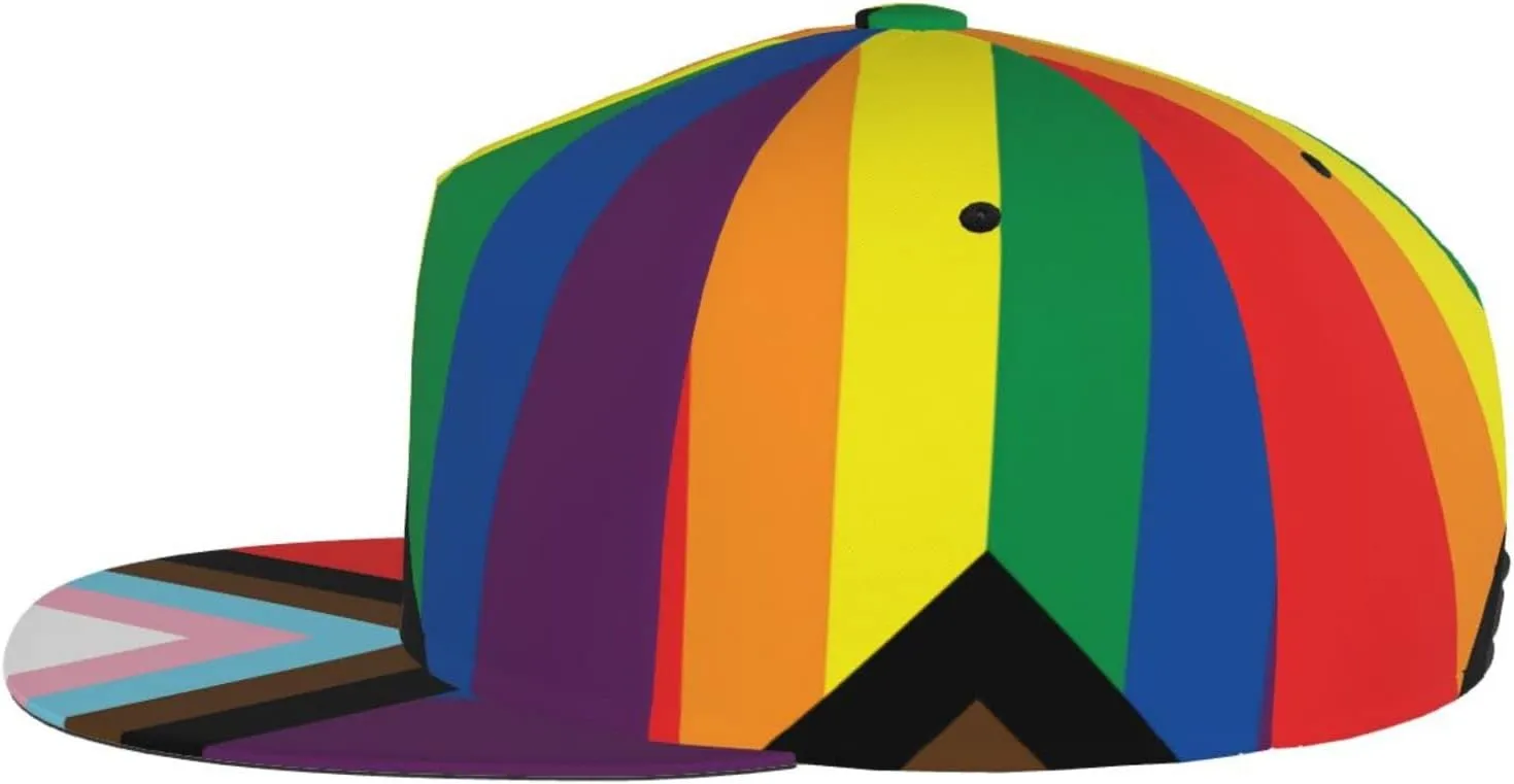 Rainbow LGBT Gay Pride Baseball Cap Cute LGBT Hats Adjustable Trucker Hat Funny LGBT Print Hats for Men and Women