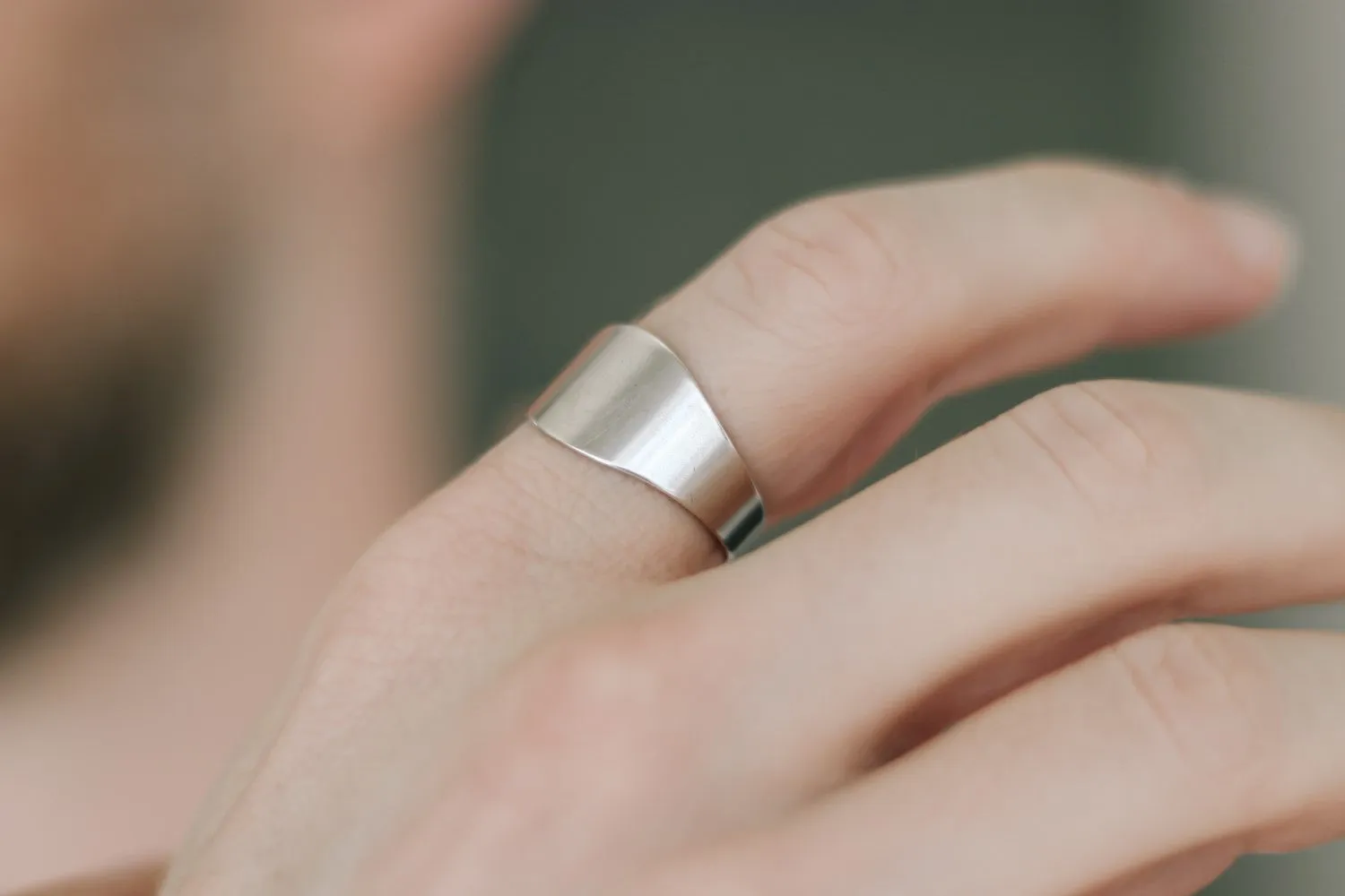 Ring for men, silver plain ring, men's ring, boyfriend gift for him, adjustable ring, wrapped ring, minimalist mens jewelry, stacking ring