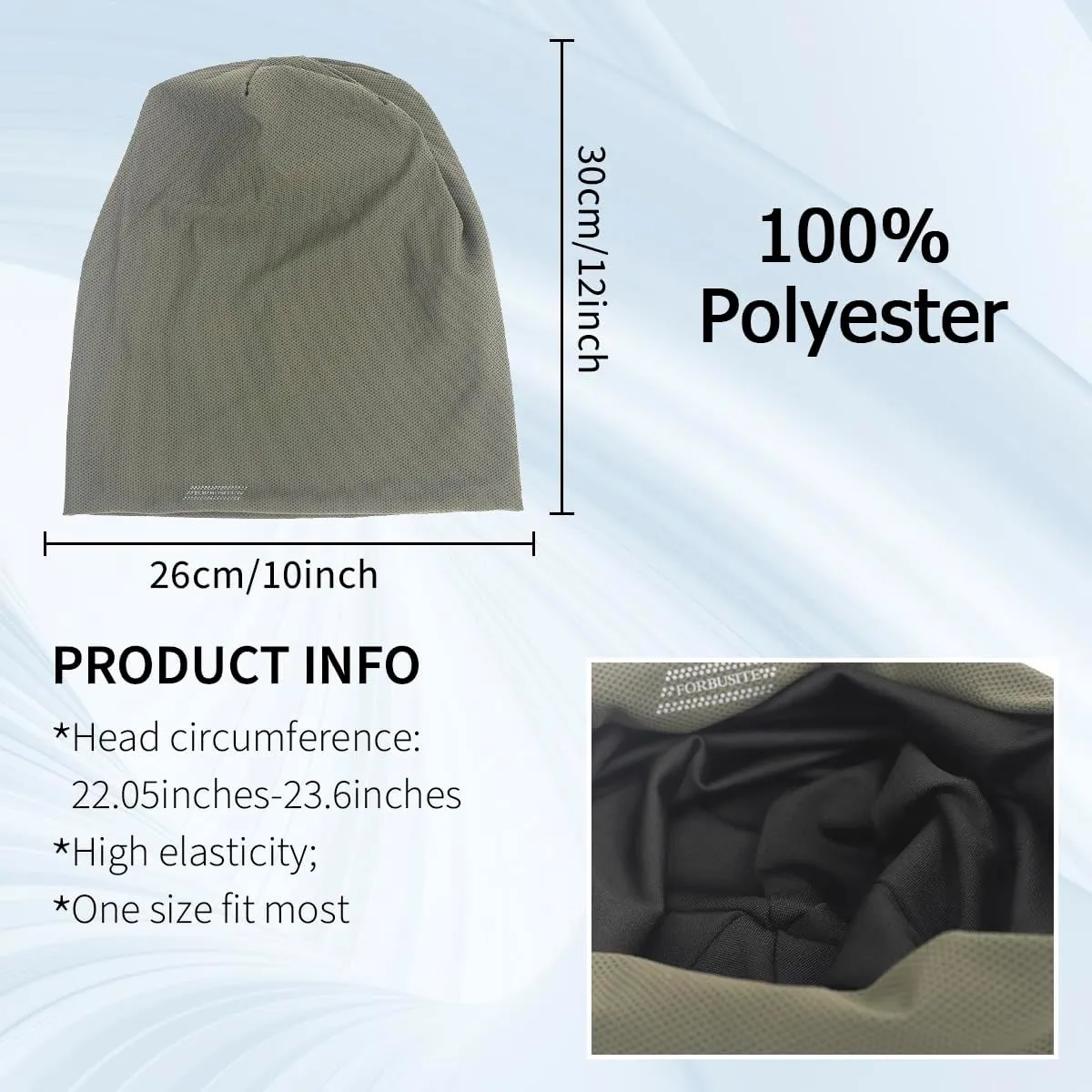 Ruphedy Mens Summer Slouchy Beanie Long Baggy Lightweight Skull Cap Quick Drying