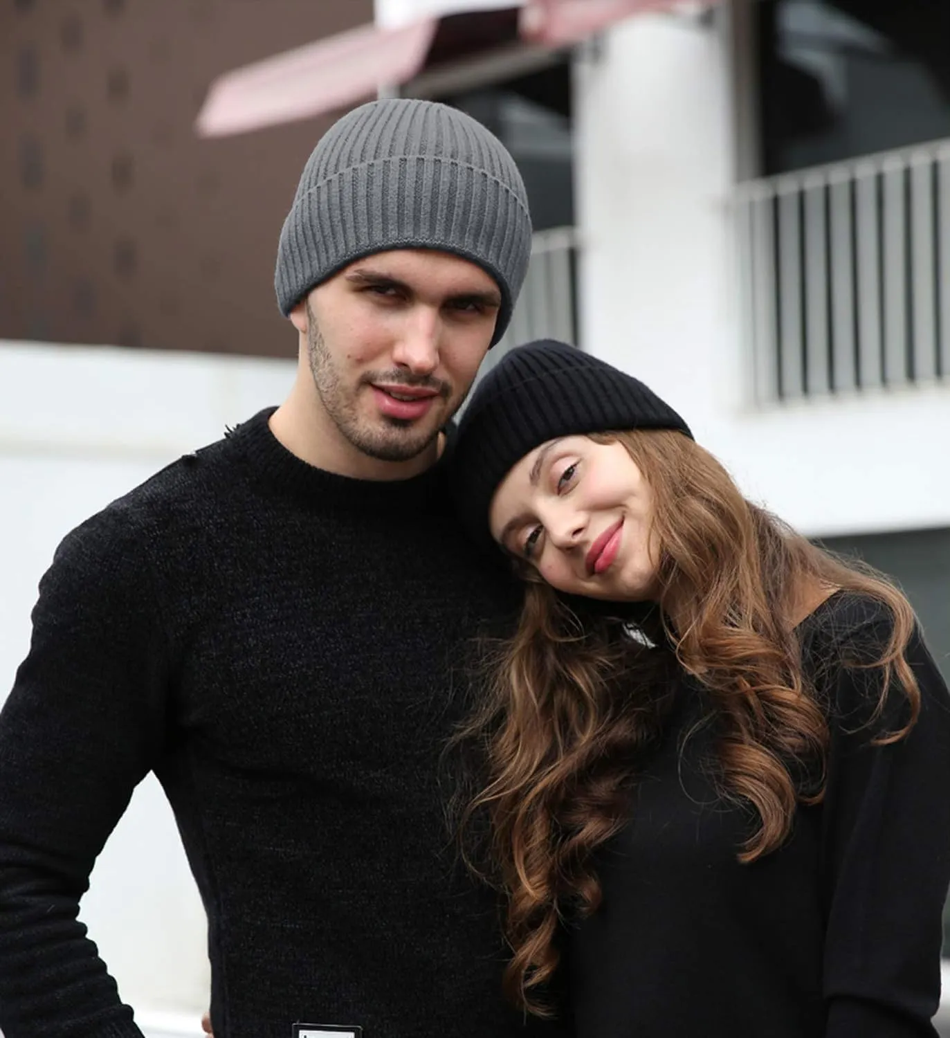 Satin Lined Beanie for Women Men, Womens Silk Lined Beanies, Wool Knit Cuffed Warm Winter Hats Skull Cap