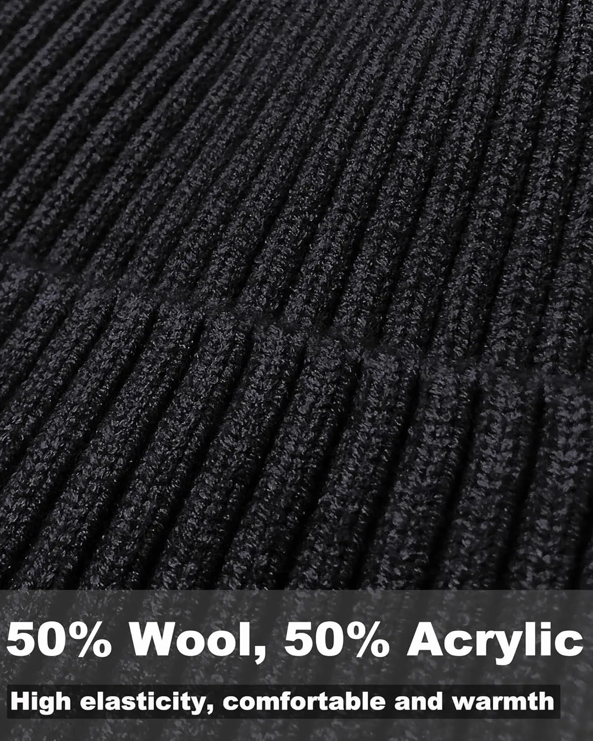 Satin Lined Beanie for Women Men, Womens Silk Lined Beanies, Wool Knit Cuffed Warm Winter Hats Skull Cap