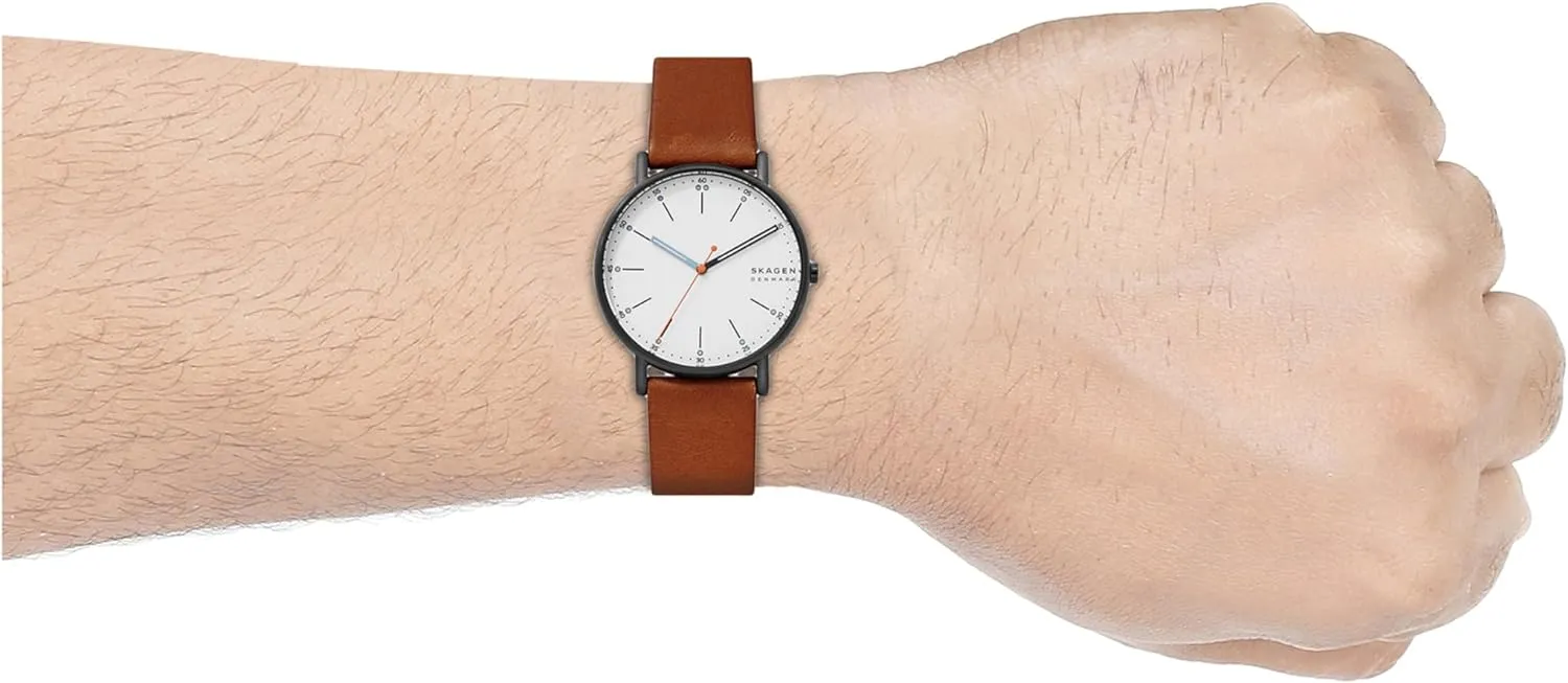 Skagen Signatur Minimalist Men's Watch with Stainless Steel Bracelet, Mesh or Leather Band
