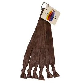 Solid No Crease Elastic Headband Hair Ties by This Season's Colors 5/8" Wide, Soft Stretch, Adjustable size: Sports, Casual Yoga (Classic Size, Brown)
