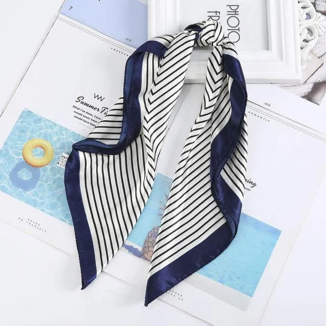 Square Head Scarves Print Bandanas Women Turban Headband Hair Band