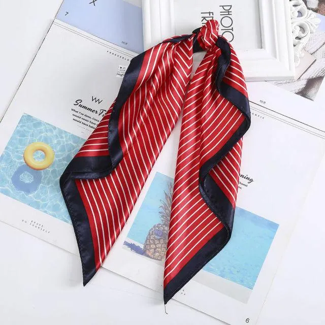 Square Head Scarves Print Bandanas Women Turban Headband Hair Band