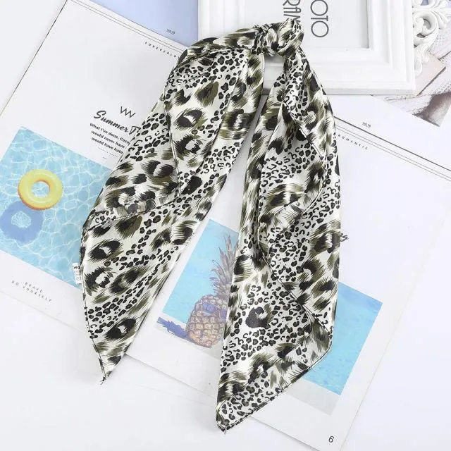 Square Head Scarves Print Bandanas Women Turban Headband Hair Band