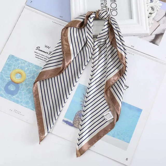 Square Head Scarves Print Bandanas Women Turban Headband Hair Band