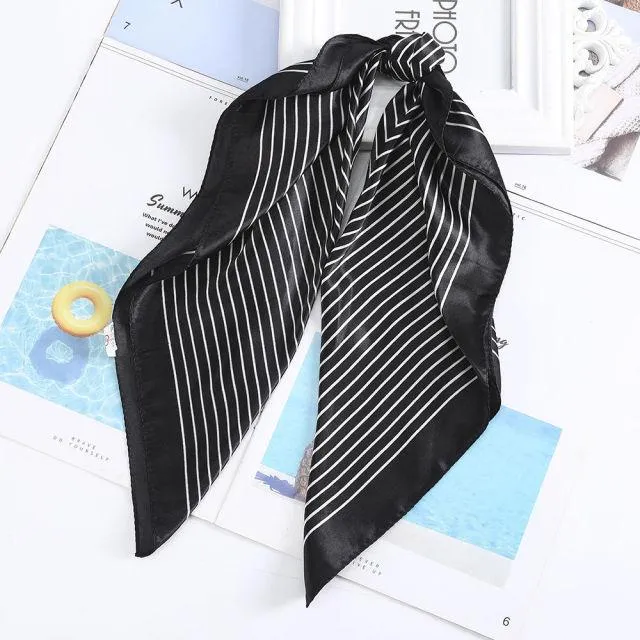 Square Head Scarves Print Bandanas Women Turban Headband Hair Band
