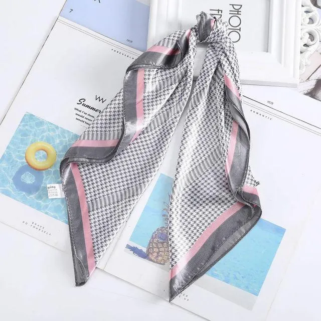 Square Head Scarves Print Bandanas Women Turban Headband Hair Band