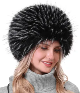 sy soul young Women's Winter Faux Fur Cossak Russian Style Hat Warm Cap