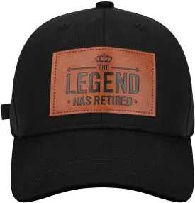The Legend Has Retired Hat, Funny Retirement Gifts for Men and Women, Cool Retirement Hat, Best Gift Idea for Dad Him Fathers Day Black