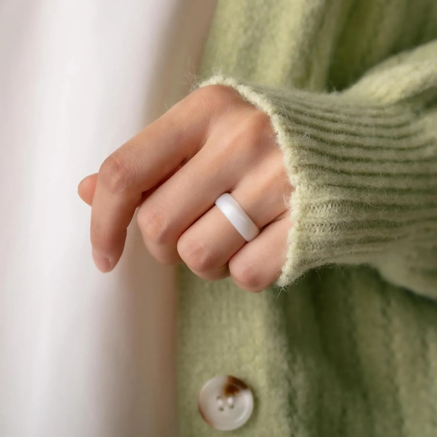 ThunderFit Silicone Wedding Ring for Women - Rubber Engagement Band - Width 5.5mm Thickness 1.5mm