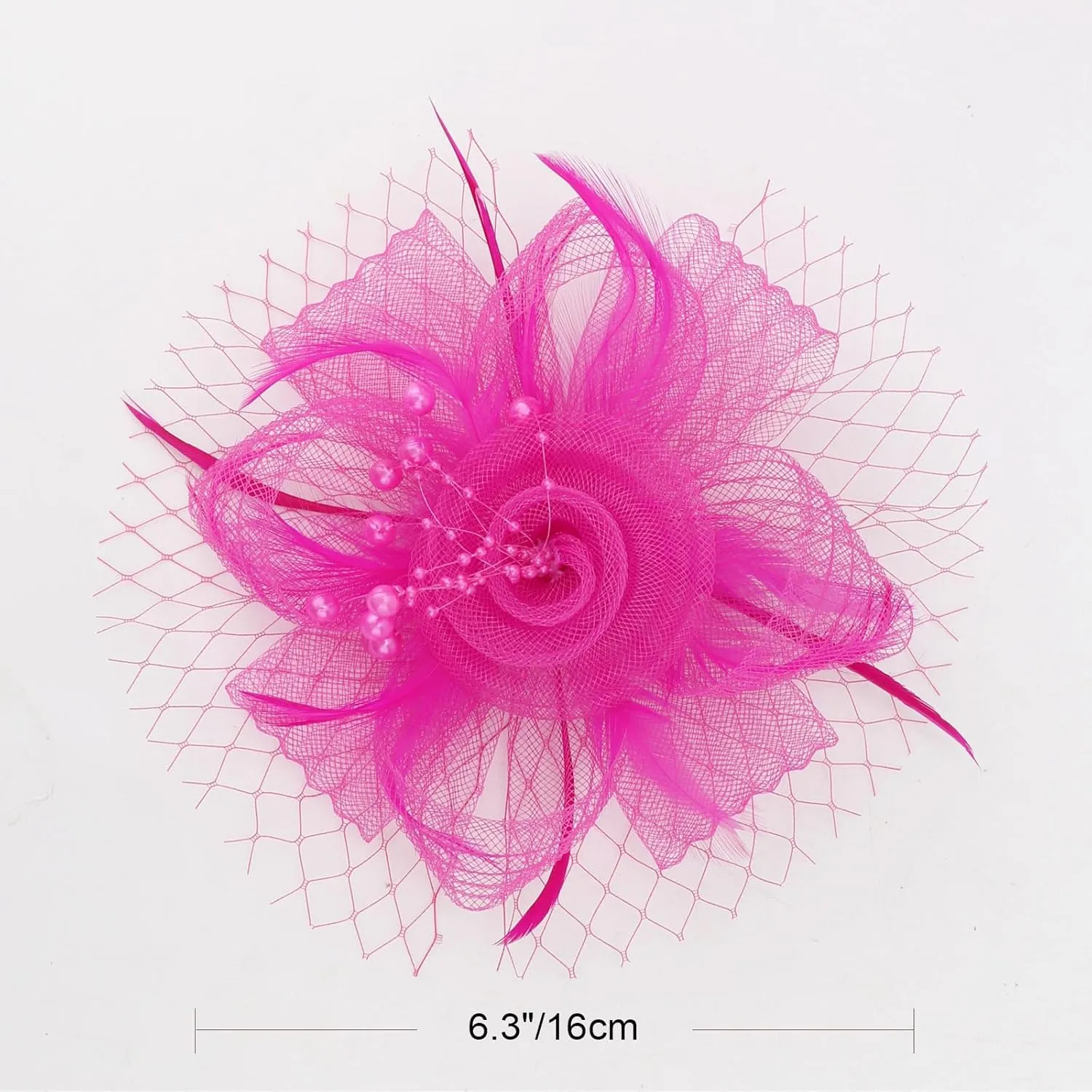 Women Fascinators Hats Flower Mesh Ribbon Feathers with Pin and Clip Tea Party Wedding Headwear for Women and Girls