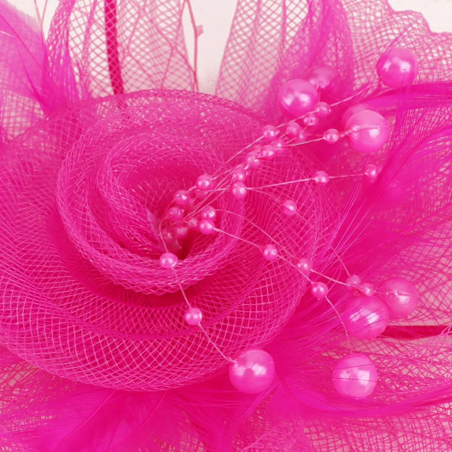 Women Fascinators Hats Flower Mesh Ribbon Feathers with Pin and Clip Tea Party Wedding Headwear for Women and Girls