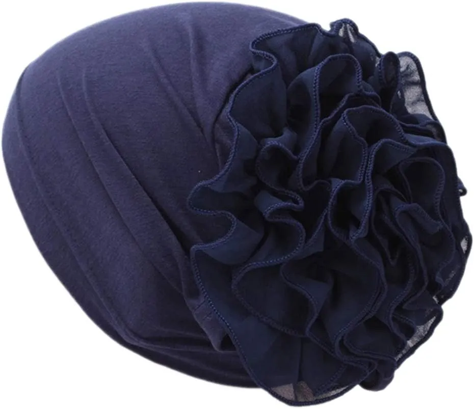 Women Flower Elastic Turban Beanie Wrap Chemo Cap Hat