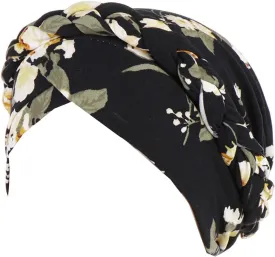 Womens Print Chemo Cancer Cap Braid Hair Cover African Pre-Tied Twisted Head Turbans Hats Head Wraps