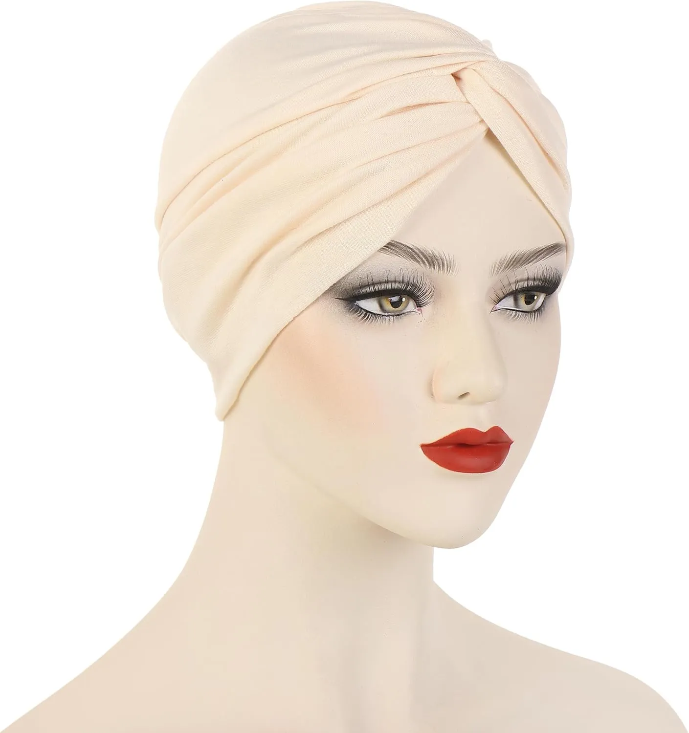 Women's Sleep Turban Pre Tied Cotton Chemo Cap Beanie Turban Headwear for Cancer Patients
