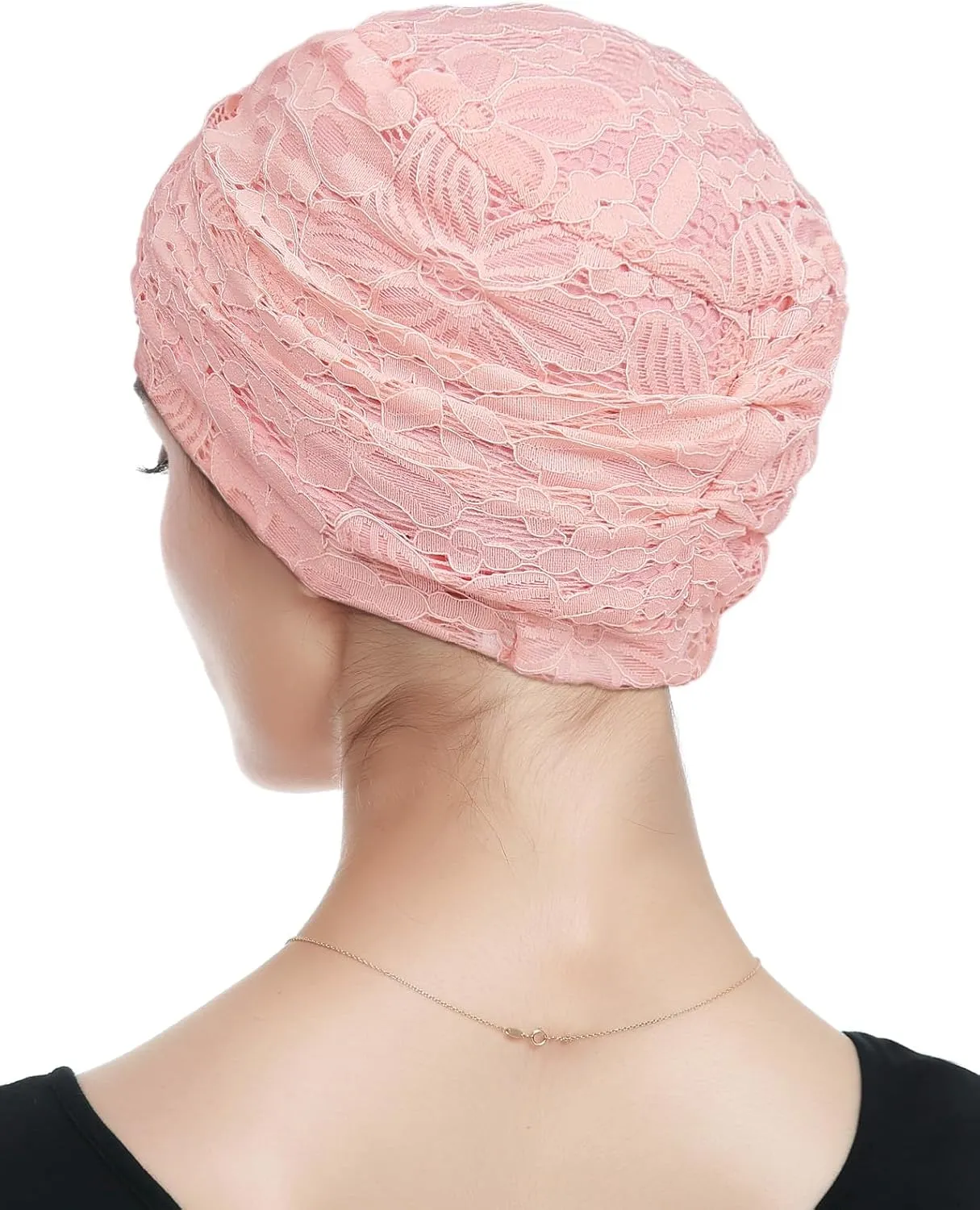 Womens Viscose Beanie Lace Turban Soft Sleep Cap Chemo Hats