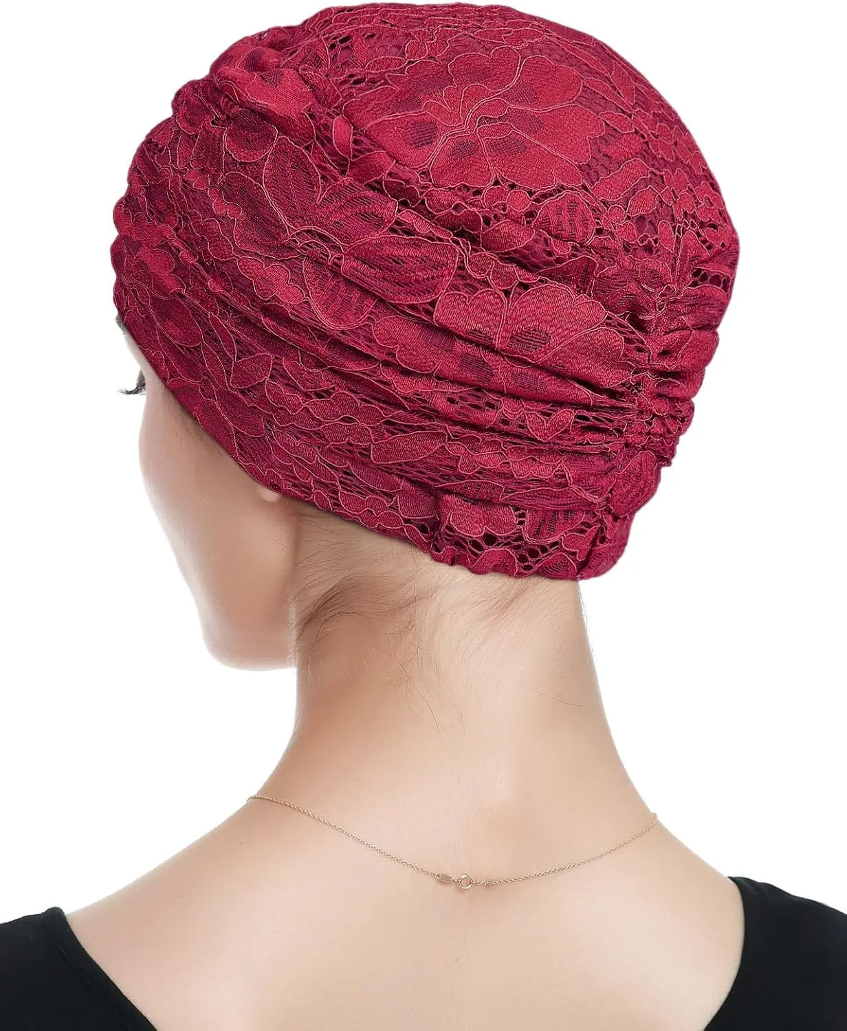 Womens Viscose Beanie Lace Turban Soft Sleep Cap Chemo Hats