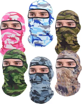 Xeoxarel 6 Pack Balaclava Ski Mask for Men/Women, Full Face Cover